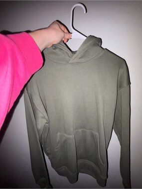 No Boundaries Olive Green Hooded Pullover Sweatshirt - Women